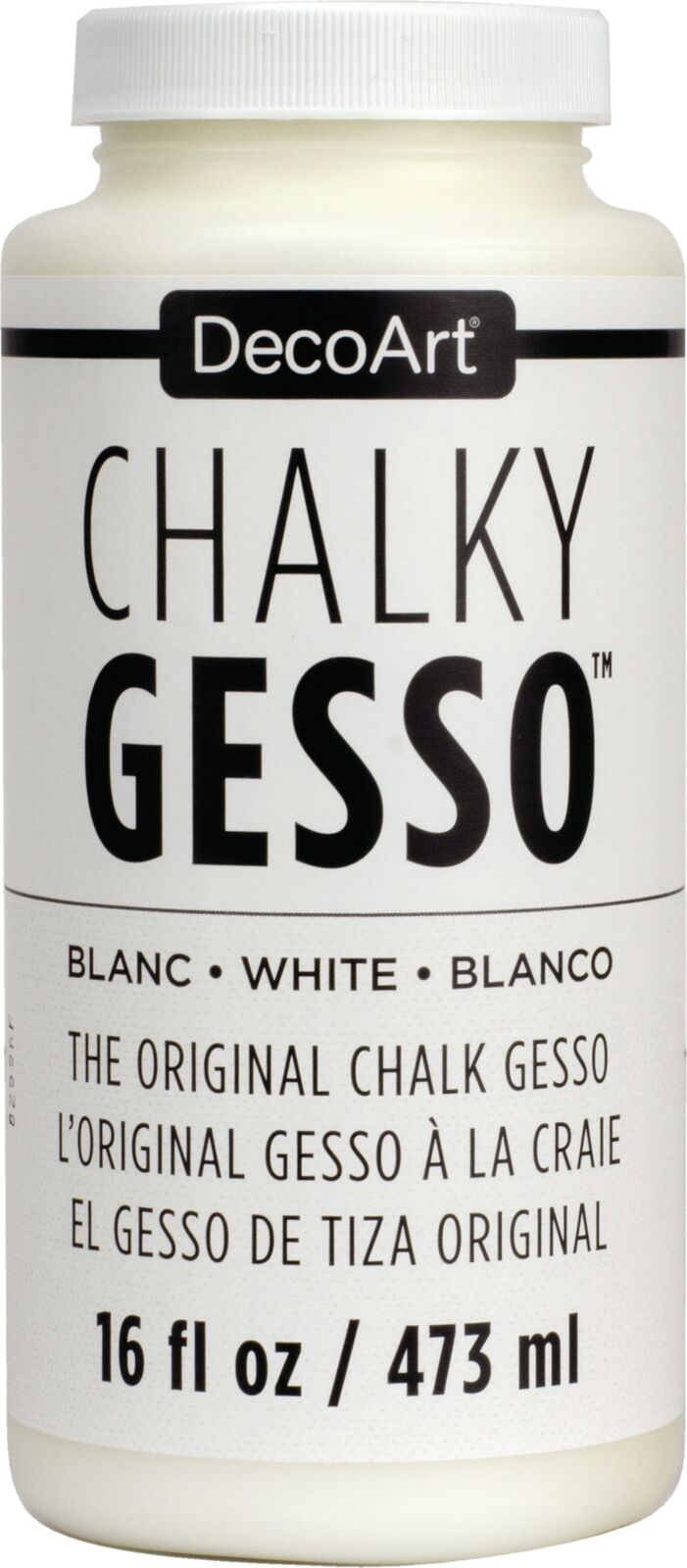 Decoart Chalky Gesso Ultra-matte Primer 16oz-white